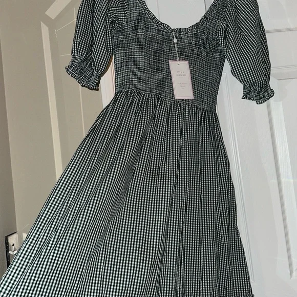 Hill House Blue Gingham Midi Dress - Picture 4 of 10